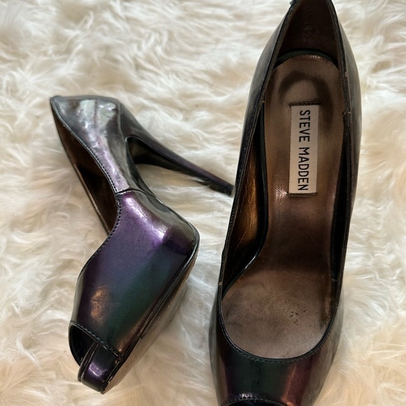 💙3/$20 Steve Madden metallic purple heels size 7 - Picture 9 of 10